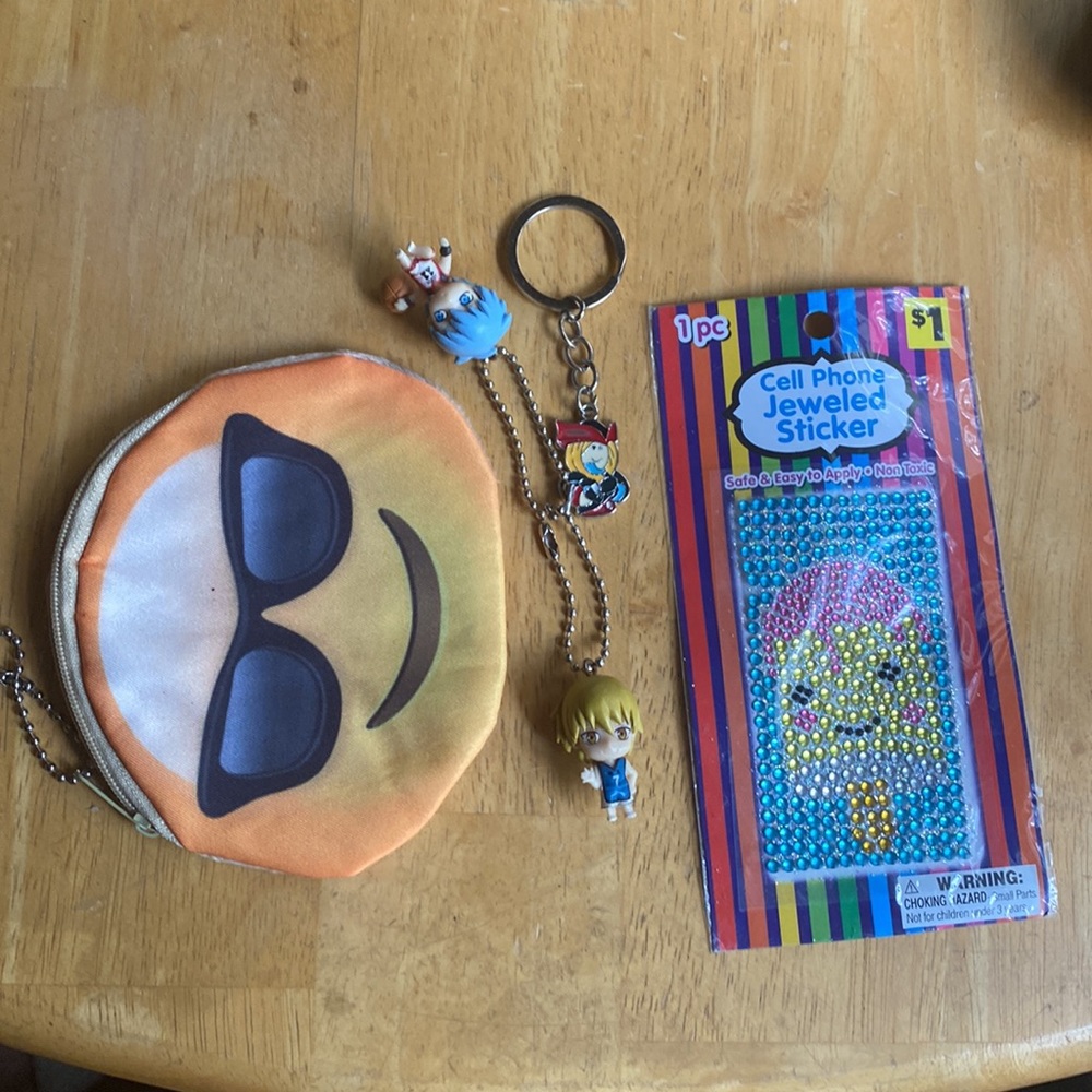 Phone sticker and Keychain set